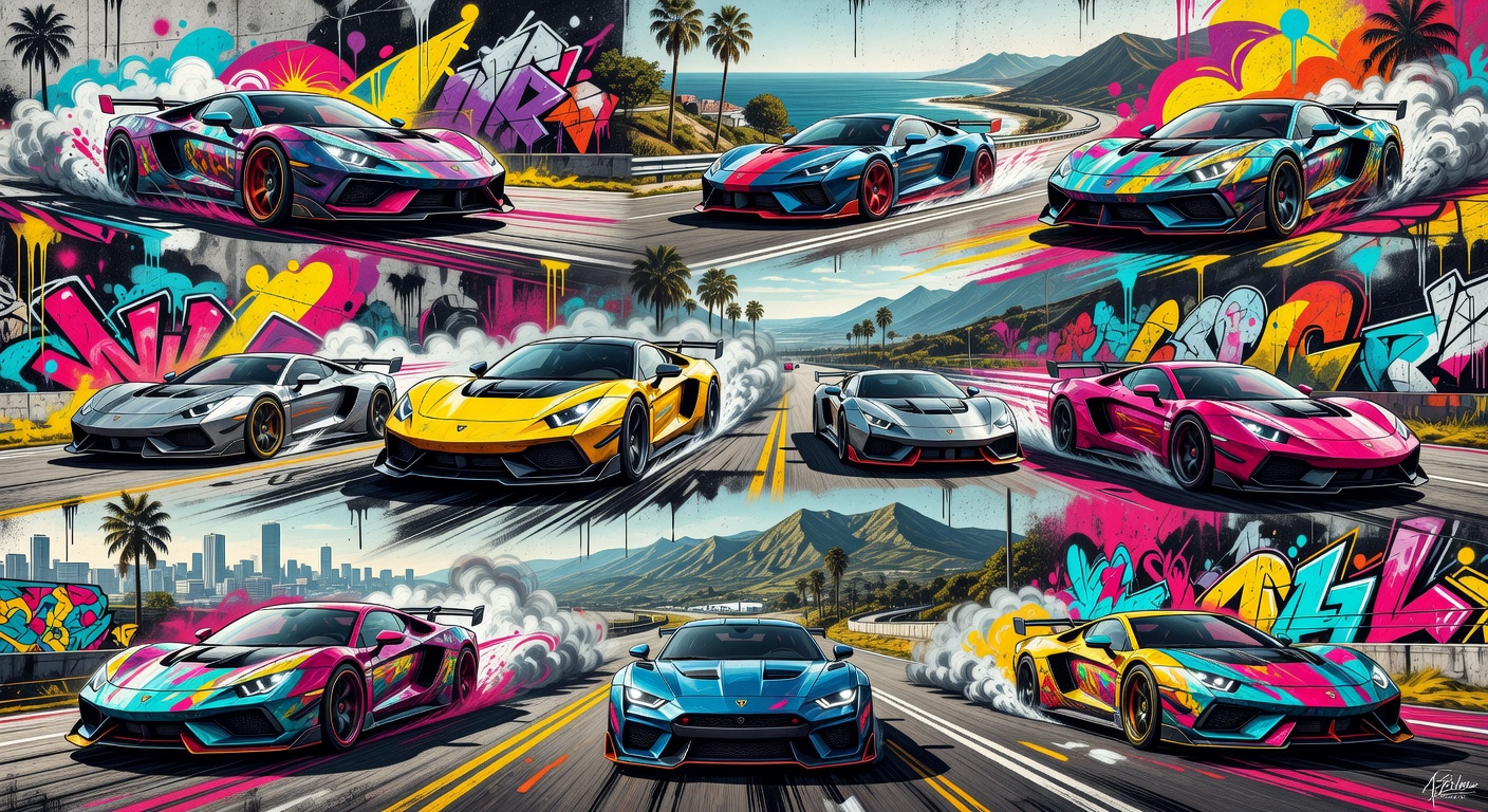 Generische Illustration eines Gaming-PC-Setups mit Rennspiel-Stimmung ohne Logos