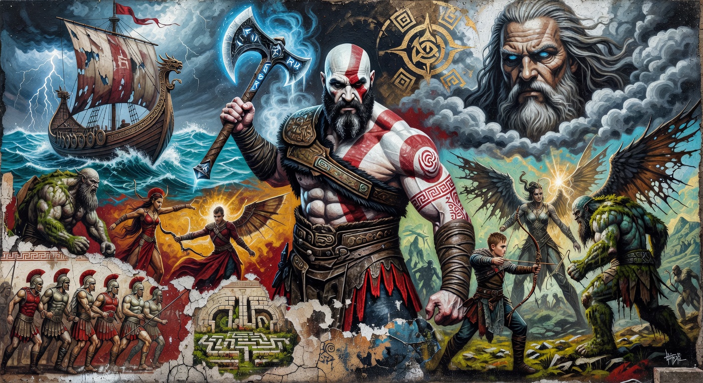 Kratos in mythologischer Umgebung – God of War Sequel-Tease