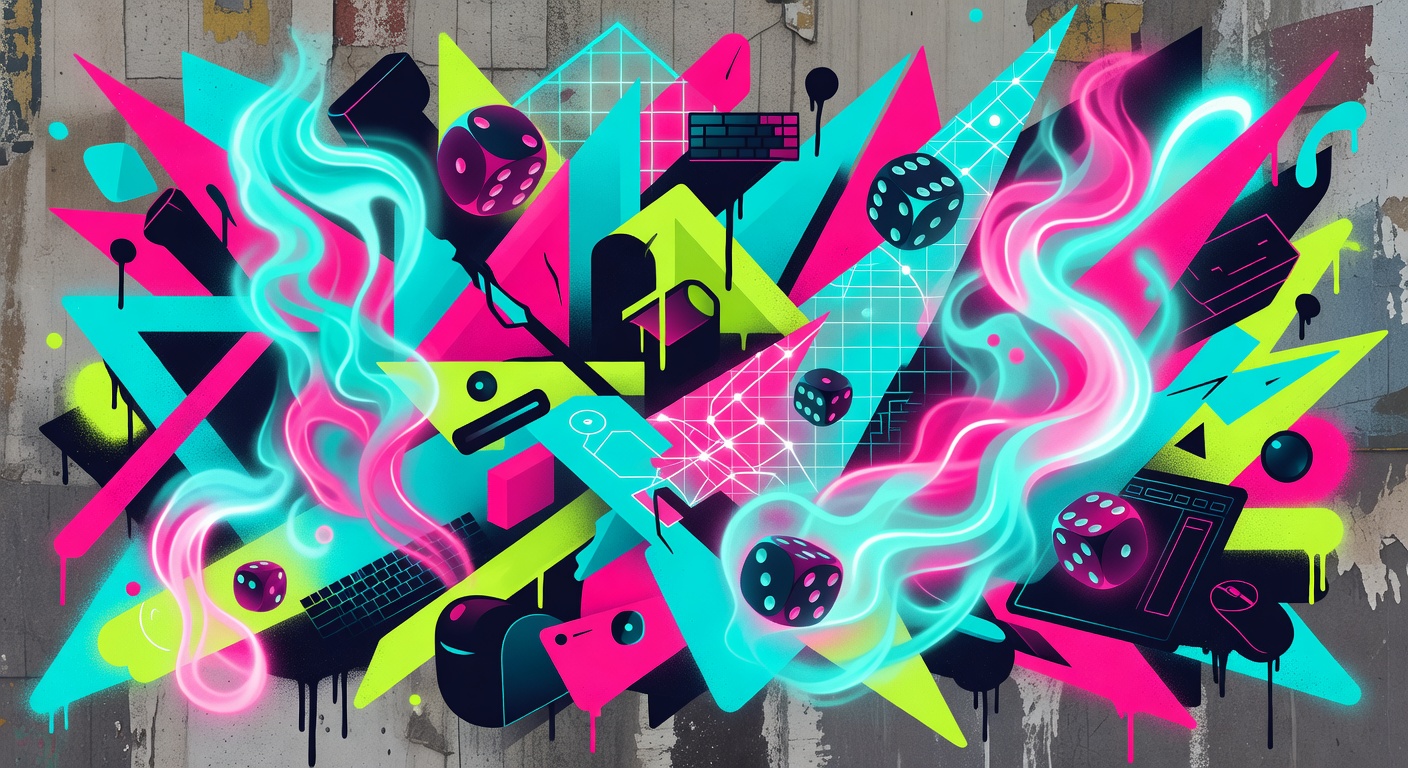 Generische düstere Sci-Fi-Fantasy-Schlachtfeld-Collage mit Tabletop-Figuren-Silhouetten ohne Logos oder bekannte Figuren