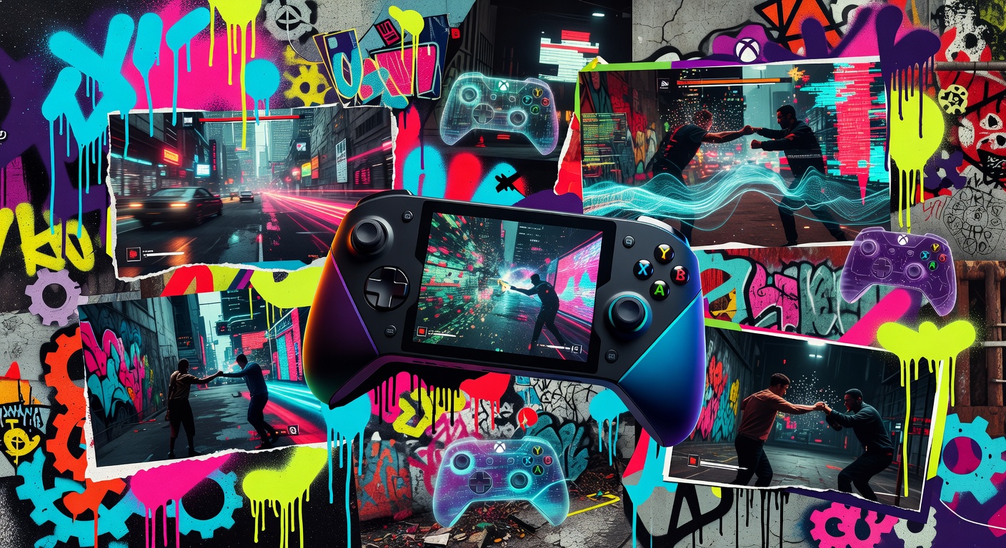 Xbox-Handheld-Oberfläche auf einem Gaming-Handheld